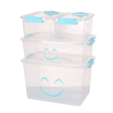 手提大中小号透明收纳盒塑料收纳箱加厚有盖整理箱整理盒储物箱子