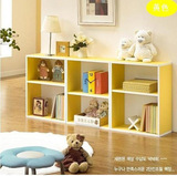 彩色储物双层柜韩式儿童自由组合书柜宜家收纳小柜子书橱书架