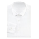 凡客男士长袖衬衫小方领商务80免烫全棉纯色衬衫白色