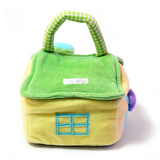 韩国高档婴儿摇铃新生儿婴儿手握玩具布艺绿顶房摇铃BB棒组合套装