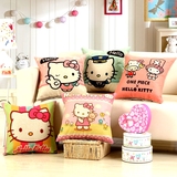 沙发靠垫套 床头靠背靠枕2016创意可爱卡通粉色抱枕 hello kitty
