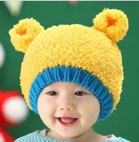 韩国婴儿帽子女公主帽秋冬儿童帽子新生儿帽小孩毛线帽男宝宝帽子