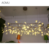 Moooi后现代简约创意白色叶子萤火虫树枝独活别墅客厅餐厅吊灯饰