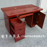 广州中纤板贴木皮办公桌单人办公台职员职工电脑桌主管桌写字台