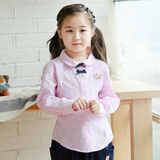 2016春夏新款童装女童衬衫女孩长袖打底衫韩版中大童儿童上衣衬衣
