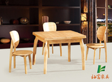 实木伸缩折叠橡木餐桌椅组合4人6人中式简约小户型拉伸实木方形桌