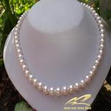 天然海水珍珠项链8--8.5毫米极强光白色 正圆 无瑕 正品