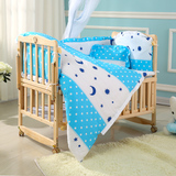 进口品牌 婴儿床实木水性漆摇篮床多功能环保儿童床