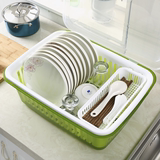 餐具收纳盒放碗碟篮碗架带盖置物架用品具碗柜厨房沥水架塑料碗筷