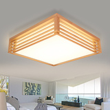 中式吸顶灯长方形客厅灯北欧简约创意日式正方形榻榻米实木卧室灯
