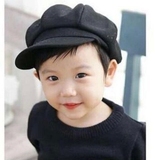 韩国时尚儿童八角帽秋冬宝宝贝雷帽小孩毛呢帽韩版男女画家帽子