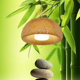 竹灯餐厅吊灯中式茶室灯客厅咖啡厅圆形创意竹子灯日式竹编灯笼