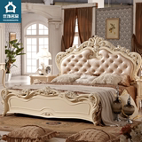 欧式床双人床简约实木新古典真皮法式奢华公主床1.8米婚床