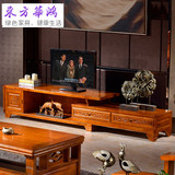 香樟木电视柜 客厅实木储物柜 矮柜 简约中式客厅地柜 视听柜整装