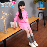 春季新款5到10岁女童装11岁儿童毛衣蕾丝连衣裙13女孩子衣服韩版