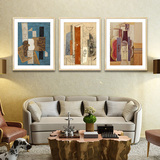 毕加索抽象装饰画现代客厅挂画三联画会议室壁画有框酒店卧室墙画