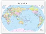 中国地图装饰画世界地图挂图办公室装饰画简约实用无框画立体大气