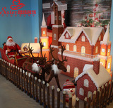 重庆圣诞场景布置大型圣诞灯饰装饰圣诞鹿拉车驯鹿雪橇风车雪房子