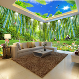 美阁3d立体竹林风景大型壁画  电视沙发背景墙纸壁纸 酒店KTV壁画