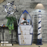 包邮地中海风格立式大船柜储物柜居家装饰摆件 个性海洋风收纳柜