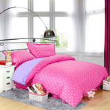 2016春夏新款纯棉斜纹四件套pink英文字母床上用品床单被套200230