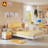 翡戈青少年儿童套房家具 低价时尚 1.2米床/垫 衣柜子 书桌PZY153