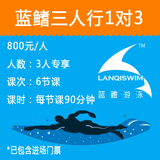蓝鳍游泳培训 三人行1对3课程 北京游泳培训 成人游泳培训班