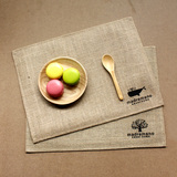 欧式zakka餐垫餐桌垫防水麻布隔热餐布 黄麻简约布艺餐垫