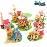 若态DIY手工制作拼装童话小屋别墅房子木质益智模型玩具女孩礼物