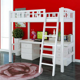 新品特价实木儿童床成人床松木高低子母床多功能高架床带书桌组合