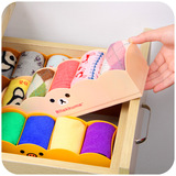 紫紫 日式轻松熊塑料分类抽屉袜子收纳盒 桌面收纳整理盒4G14