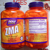 美国Now Foods ZMA运动恢复补充剂180粒 运动能力恢复