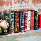 复古假书欧式书架道具书盒创意摆件书籍仿真书客厅书房家具装饰品