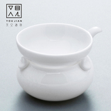 功夫茶具配件白瓷茶漏泡茶器创意茶滤陶瓷滤茶器茶叶过滤网茶隔架
