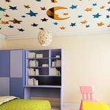 星星立体镜面墙贴儿童房幼儿园卧室客厅装饰贴画天花板吊顶3D墙贴