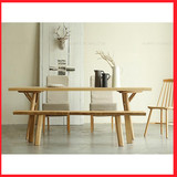 北欧经典实木家具餐桌书桌简约宜家餐桌椅组合现代原松木餐桌