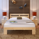包邮实木床松木单人床1米宽儿童床1.2 1.5 1.8米双人床简约木头床