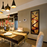 饰画竖版餐厅壁画简欧式饭厅单幅挂画现代抽象酒杯简约油画