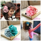 韩国儿童宝宝发饰品 手工立体花朵儿童发绳 超大花朵发绳马尾扎