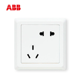 ABB开关插座套餐10只装德逸二三插错位五孔86型墙壁电源插座面板