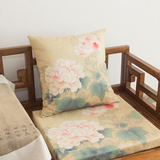 中式 中国风皮绒 罗汉床垫 椅子垫 餐桌椅子坐垫 加厚 定做