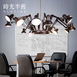 设计师loft欧式现代简约创意客厅美式餐厅办公室伸缩12头蜘蛛吊灯