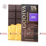 销量优!美国采购高迪瓦Godiva歌帝梵72%DARK黑巧克力100g排块