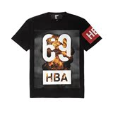 HBA 火焰69号黑色圆领短袖T恤 HMAA001F15001006 1088