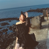 新款2016韩版夏装性感一字领露肩长袖镂空蕾丝裙修身显瘦连衣裙女