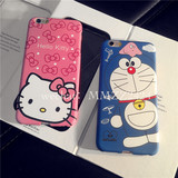卡通凯蒂猫iPhone6 plus手机壳Holle Kitty粉色磨砂苹果5S保护套
