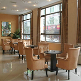 欧式咖啡厅座谈椅售楼处洽谈桌椅组合新古典休闲沙发椅会客接待椅