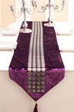 魔魔质感韩国绒新古典时尚奢华简约欧式现代桌旗 餐旗 桌布 紫色