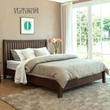 纯实木双人床进口白橡木1.51.8米实木美式单人床简约现代卧室家具