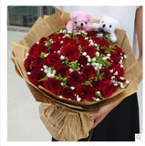 鲜花速递合肥鲜花同城速递七夕情人节求爱表白生日花束红玫瑰花束